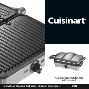 Handleiding Cuisinart GR3E Contactgrill