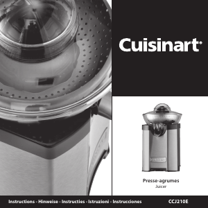 Manuale Cuisinart CCJ210E Spremiagrumi