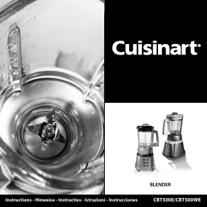 Bedienungsanleitung Cuisinart CBT500WE Standmixer