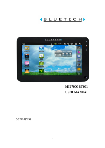 Manual Bluetech MID700GBT001 Tablet