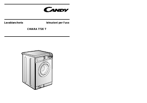Manuale Candy CHIARA 772E TR Lavatrice