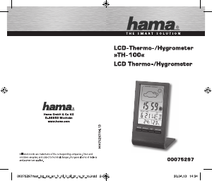 Handleiding Hama TH-100 Weerstation