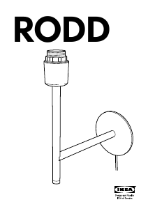Manual IKEA RODD Candeeiro