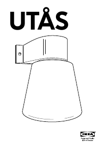 Manuál IKEA UTAS (Wall) Svítilna