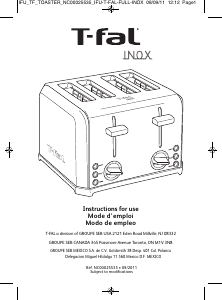 Manual Tefal TT542051 Inox Toaster