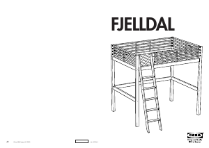 Manual de uso IKEA FJELLDAL Cama alta