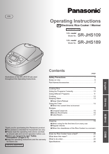 Manual Panasonic SR-JHS109 Rice Cooker