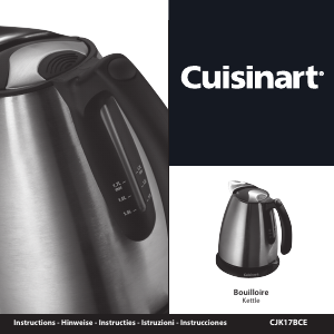 Manual Cuisinart CJK17BCE Kettle