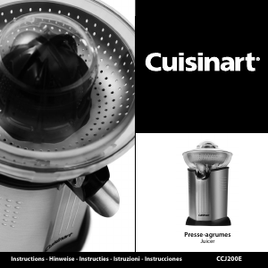 Manual Cuisinart CCJ200E Citrus Juicer