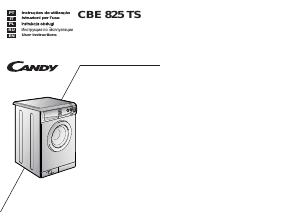 Manual Candy CBE 825 TS 5 Máquina de lavar roupa