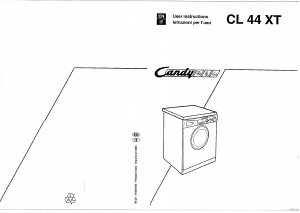 Manuale Candy CL 44 XT Lavatrice