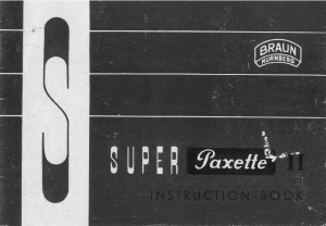 Handleiding Braun Super Paxette II Camera