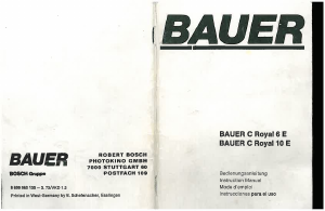 Manual Bauer C Royal 6 E Camcorder