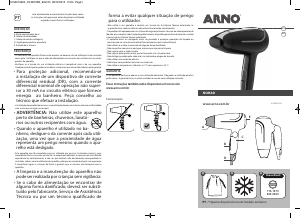 Manual Arno CV3313B0 Nomad Secador de cabelo
