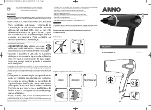 Manual de uso Arno CV5333B0 Studio Dry Secador de pelo