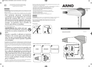 Manual Arno CV5533B0 Power Dry Secador de cabelo