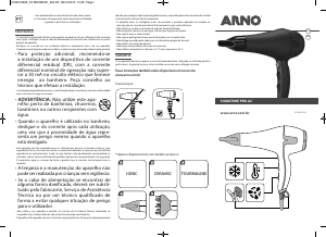 Manual Arno CV7817B1 Signature Pro AC Secador de cabelo