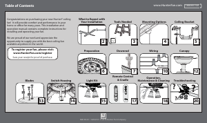 Manual Hunter 59545 Promenade Ceiling Fan