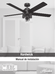 Manual de uso Hunter 50594 Hardwick Ventilador de techo