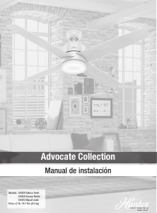 Manual de uso Hunter 59368 Advocate Ventilador de techo