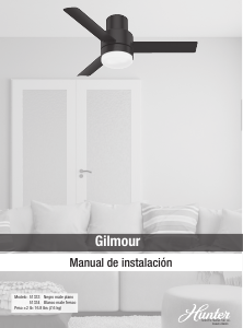 Manual de uso Hunter 51333 Gilmour Ventilador de techo