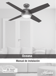 Manual de uso Hunter 59615 Oceana Ventilador de techo