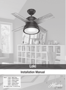 Manual Hunter 59385 Loki Ceiling Fan