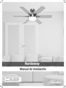 Manual de uso Hunter 50721 Hardaway Ventilador de techo