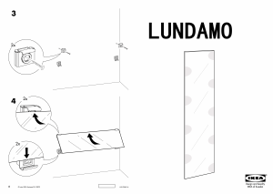 Kasutusjuhend IKEA LUNDAMO Peegel