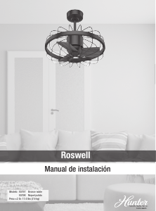 Manual de uso Hunter 50798 Roswell Ventilador de techo