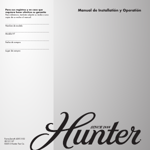 Manual de uso Hunter 59031 Fantasy Ventilador de techo
