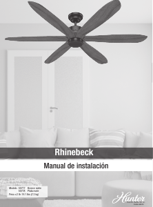 Manual de uso Hunter 50777 Rhinebeck Ventilador de techo