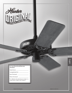 Manual Hunter 23847 Outdoor Ceiling Fan
