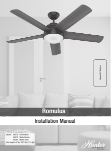 Manual Hunter 59479 Romulus Ceiling Fan
