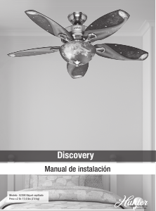 Manual de uso Hunter 52298 Discovery Ventilador de techo