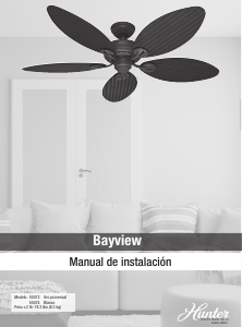 Manual de uso Hunter 50473 Bayview Ventilador de techo