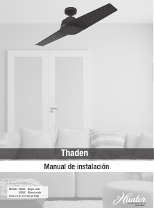 Manual de uso Hunter 50026 Thaden Ventilador de techo