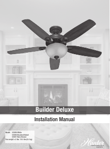 Manual Hunter 53089 Builder Deluxe Ceiling Fan