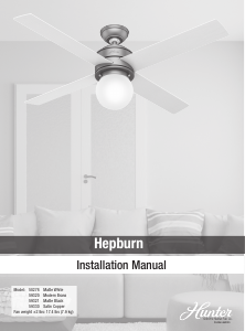 Manual Hunter 59320 Hepburn Ceiling Fan