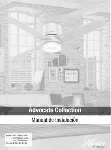 Manual de uso Hunter 59371 Advocate Ventilador de techo
