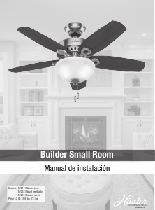 Manual de uso Hunter 52217 Builder Ventilador de techo