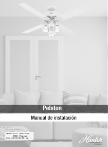 Manual de uso Hunter 50322 Pelston Ventilador de techo