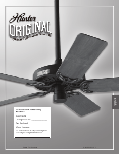 Manual Hunter 23863 Outdoor Ceiling Fan