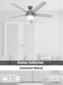 Manual Hunter 50232 Anslee Ceiling Fan