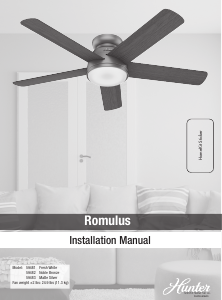 Manual Hunter 59481 Romulus Ceiling Fan
