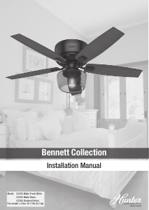 Manual Hunter 53393 Bennett Ceiling Fan