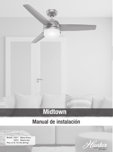 Manual de uso Hunter 54211 Midtown Ventilador de techo