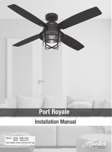 Manual Hunter 50390 Port Royale Ceiling Fan