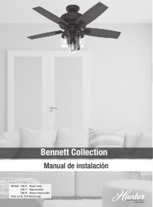 Manual de uso Hunter 50416 Bennett Ventilador de techo