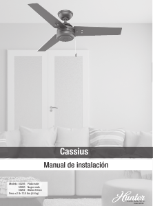 Manual de uso Hunter 50256 Cassius Ventilador de techo